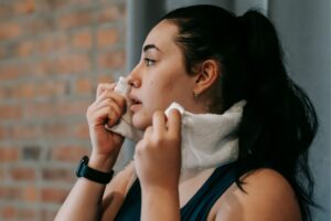 try an evaporative cooling towel on your neck