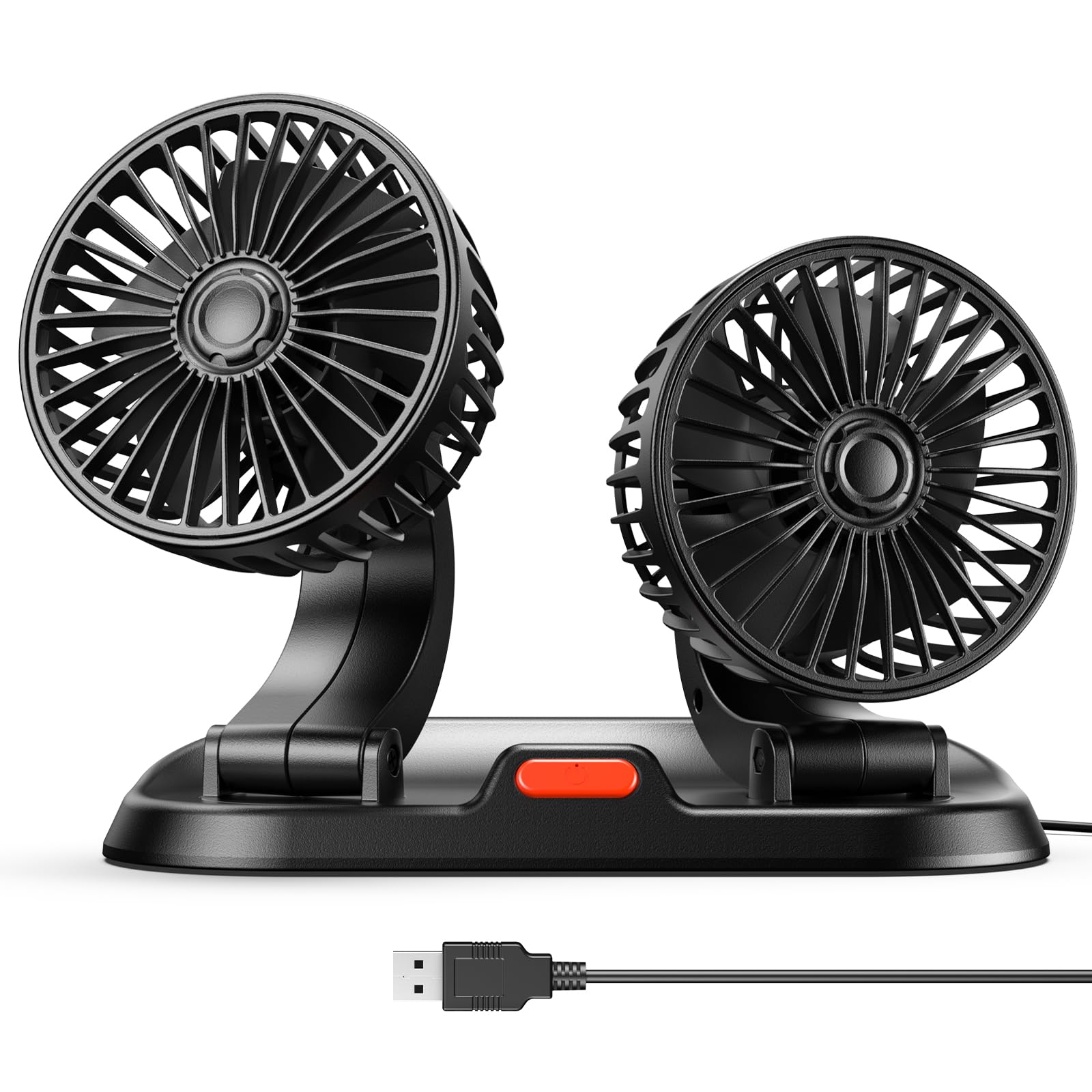 Portable fans quickly cool your car.